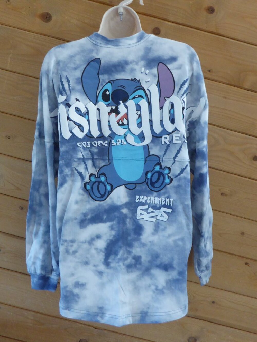 Walt Disneyland Spirit Jersey Stitch Shirt Women's Small Long Sleeve Tie Dye NWT